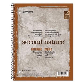 TOPS™ Second Nature Single Subject Wirebound Notebooks, 1 Subject, Quadrille Rule, Randomly Assorted Covers, 11 X 8.5, 80 Sheets freeshipping - TVN Wholesale